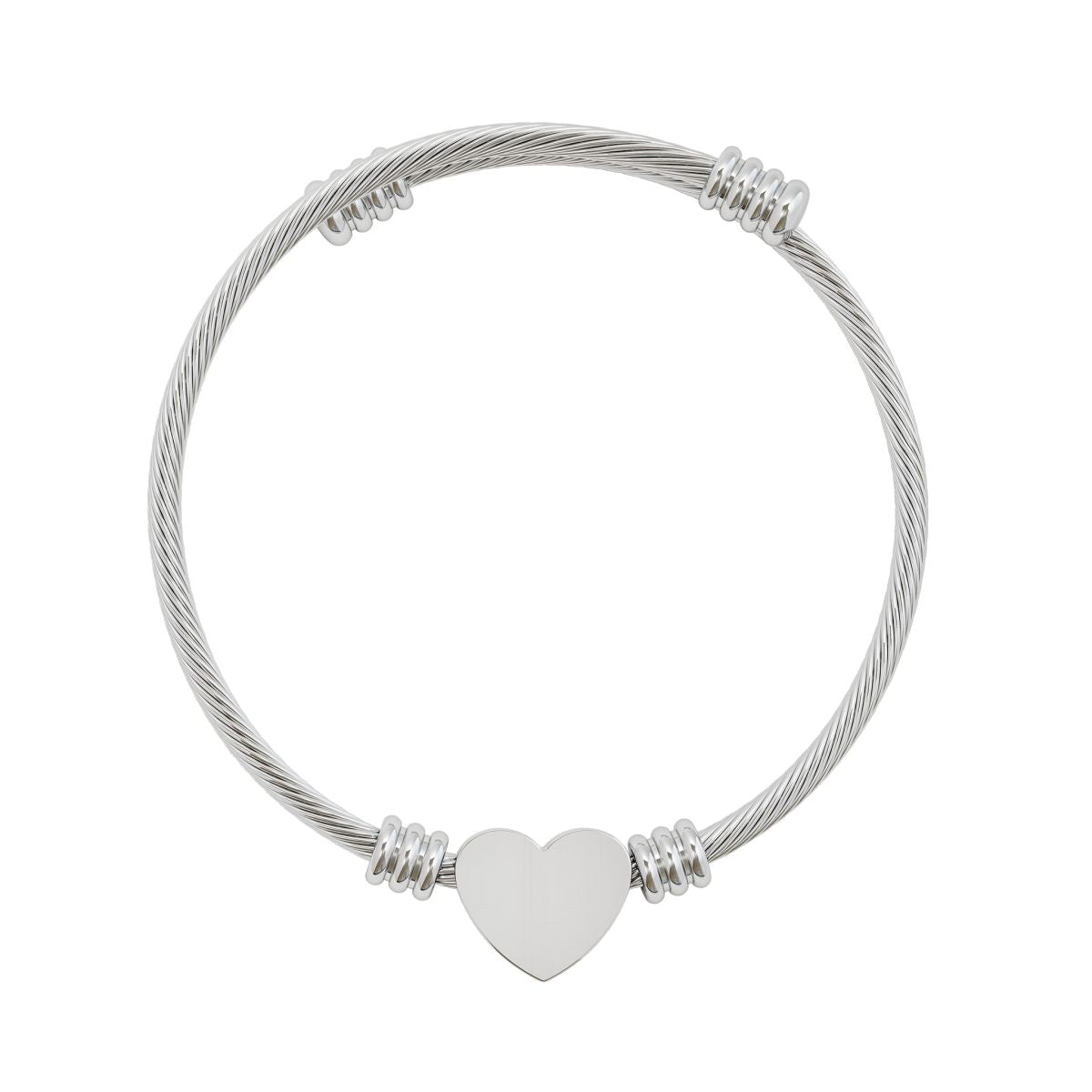 Hjärtarmband – Rostfritt stål (obelagt)