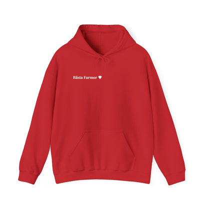 Bästa Farmor ♥ hoodie vuxen – Röd
