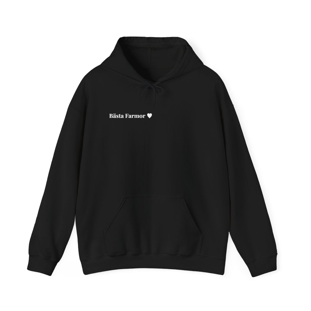 Bästa Farmor ♥ hoodie vuxen – Svart
