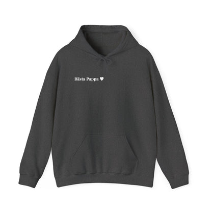 Bästa Pappa ♥ hoodie vuxen – Mörk gråmelerad