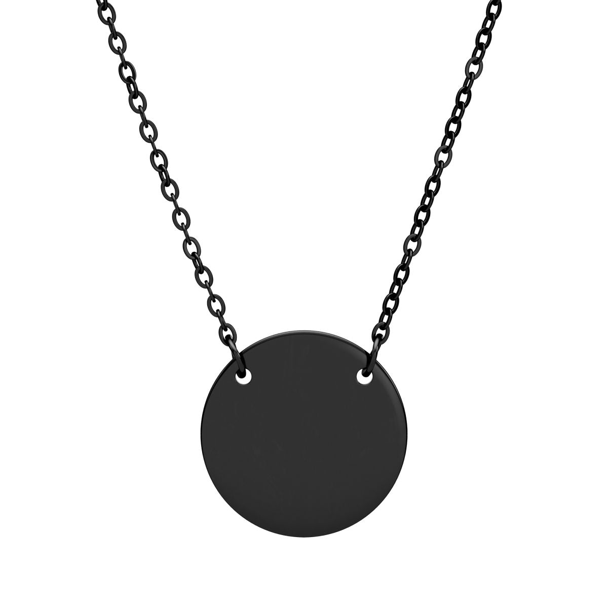 Cirkelhalsband – Svart (PVD)