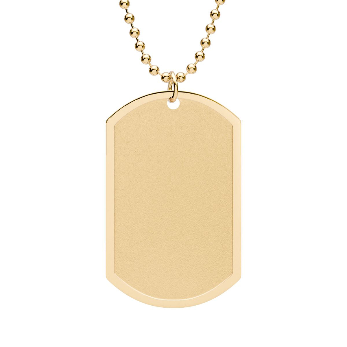 Dog tag med kedja – Guldpläterad