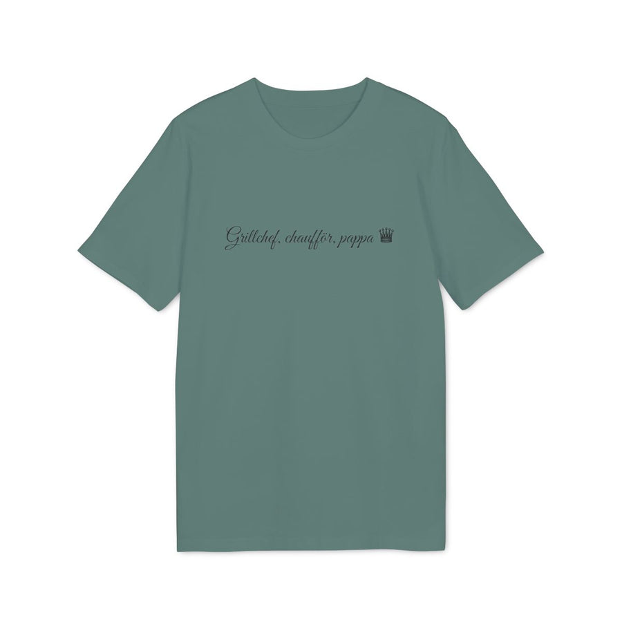 Grillchef-pappa t-shirt premium – Grön