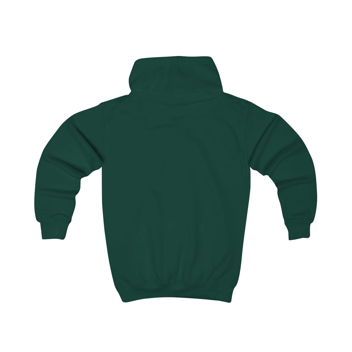 Hoodie barn – Flaskgrön – baksida