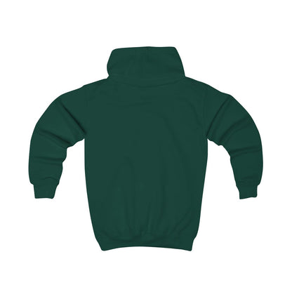 Hoodie barn – Flaskgrön – baksida