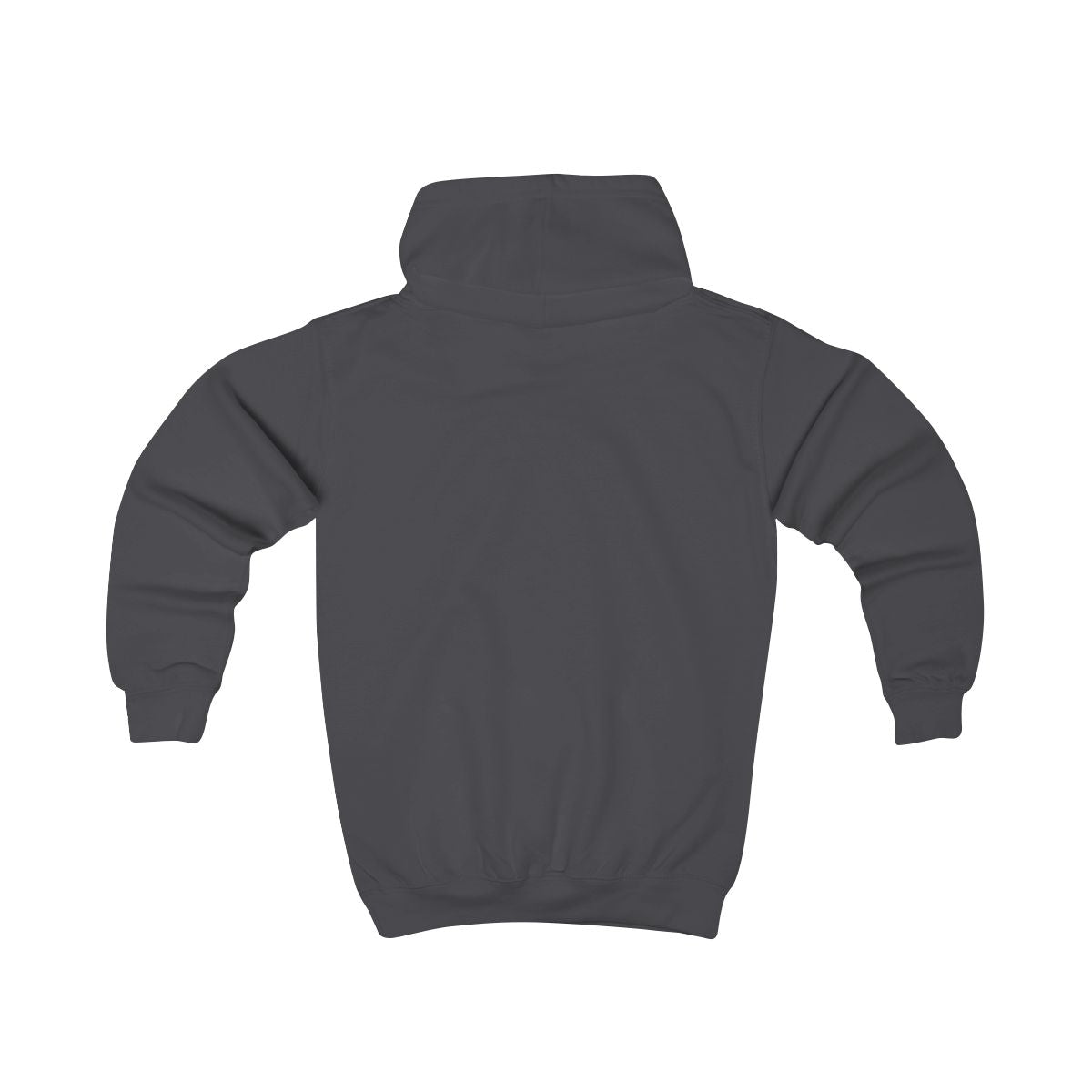 Hoodie barn – Kolgrå – baksida