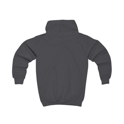 Hoodie barn – Kolgrå – baksida
