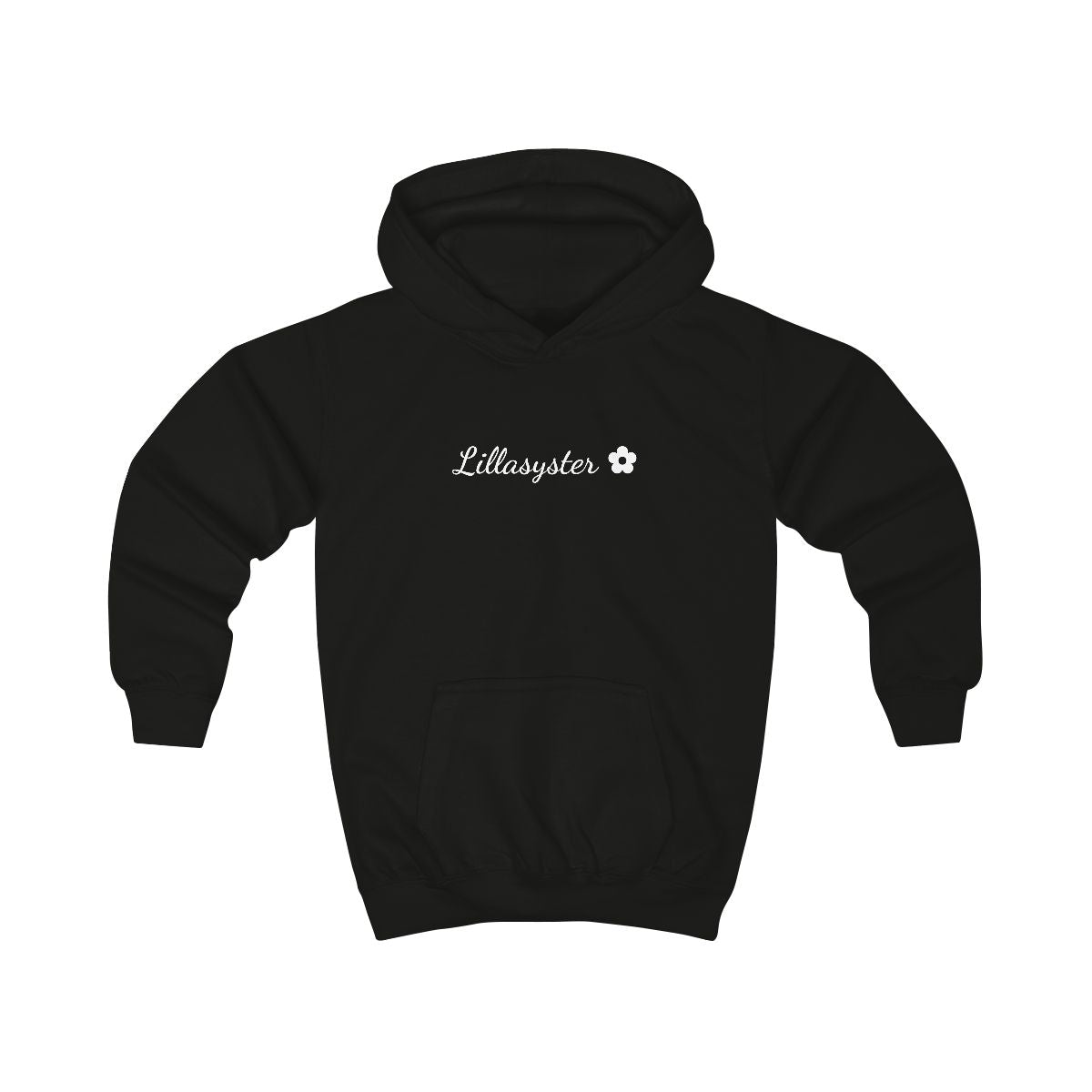 Lillasyster ✿ hoodie barn – Kolsvart