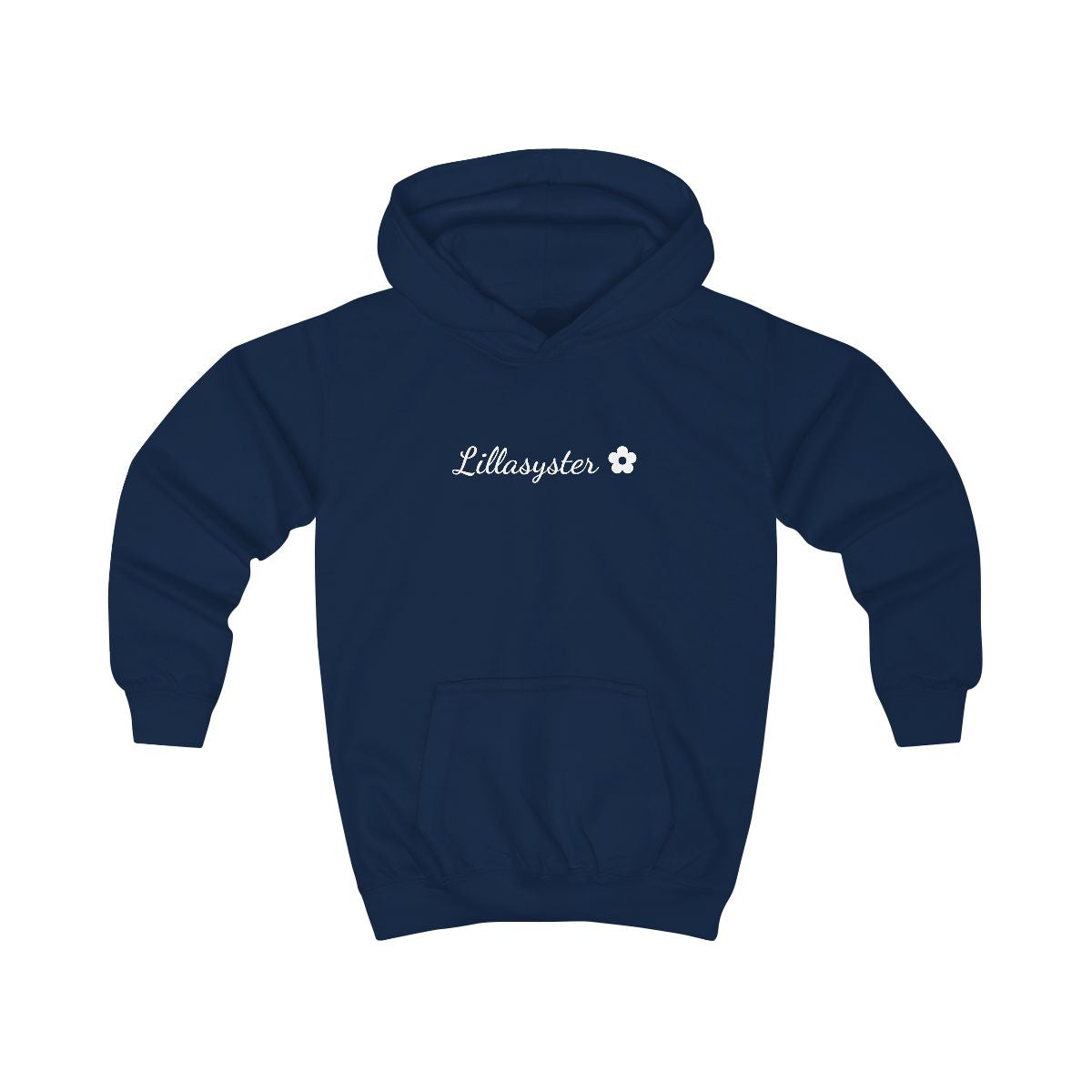 Lillasyster ✿ hoodie barn – Oxford-marinblå