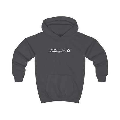 Lillasyster ✿ hoodie barn – Kolgrå