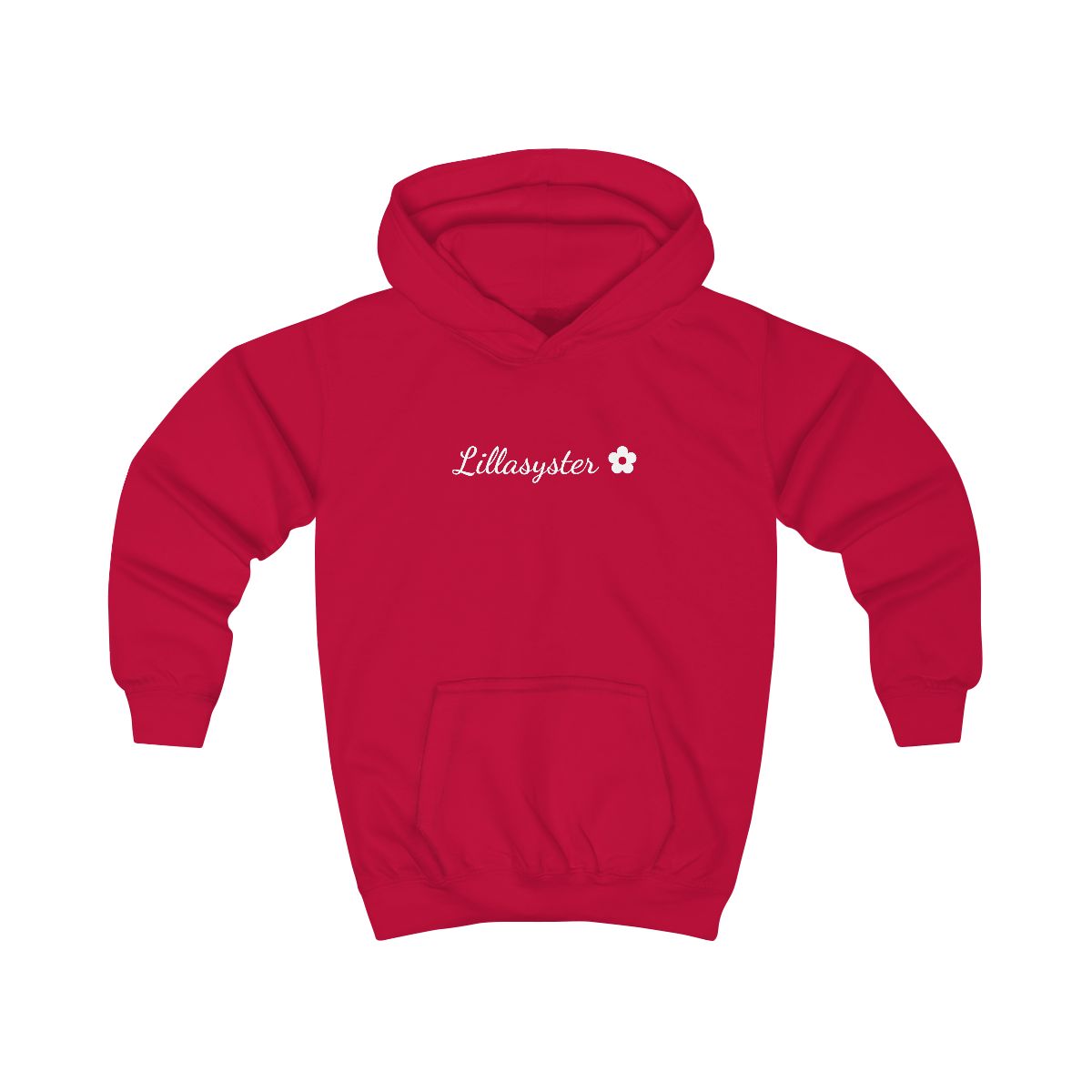 Lillasyster ✿ hoodie barn – Eldröd