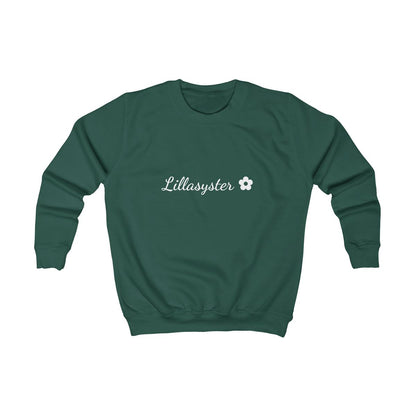 Lillasyster ✿ sweatshirt barn – Flaskgrön