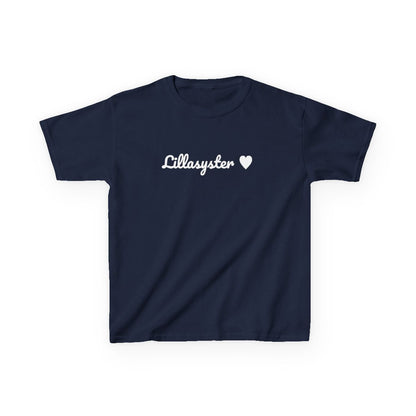 Lillasyster t-shirt barn – Marinblå