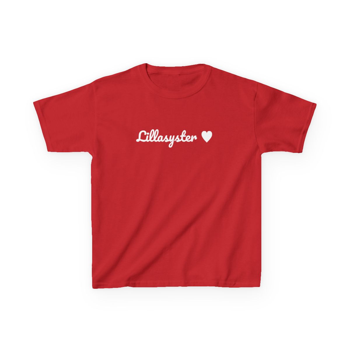 Lillasyster t-shirt barn – Röd