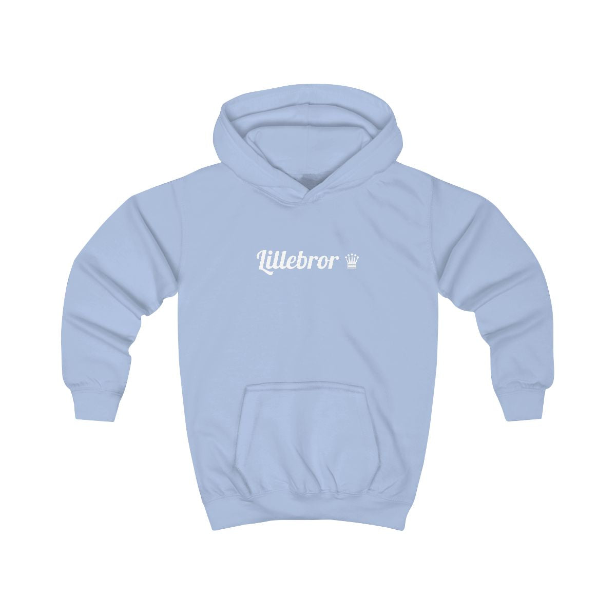Lillebror ♛ hoodie barn – Himmelsblå