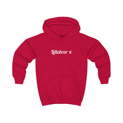 Lillebror ♛ hoodie barn – Eldröd