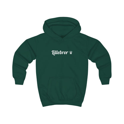 Lillebror ♛ hoodie barn – Flaskgrön