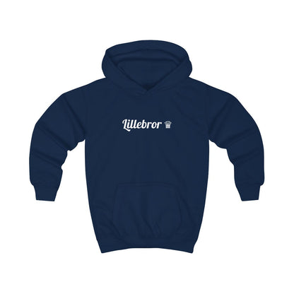 Lillebror ♛ hoodie barn – Oxford-marinblå