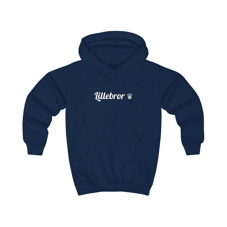 Lillebror ♛ hoodie barn – Oxford-marinblå
