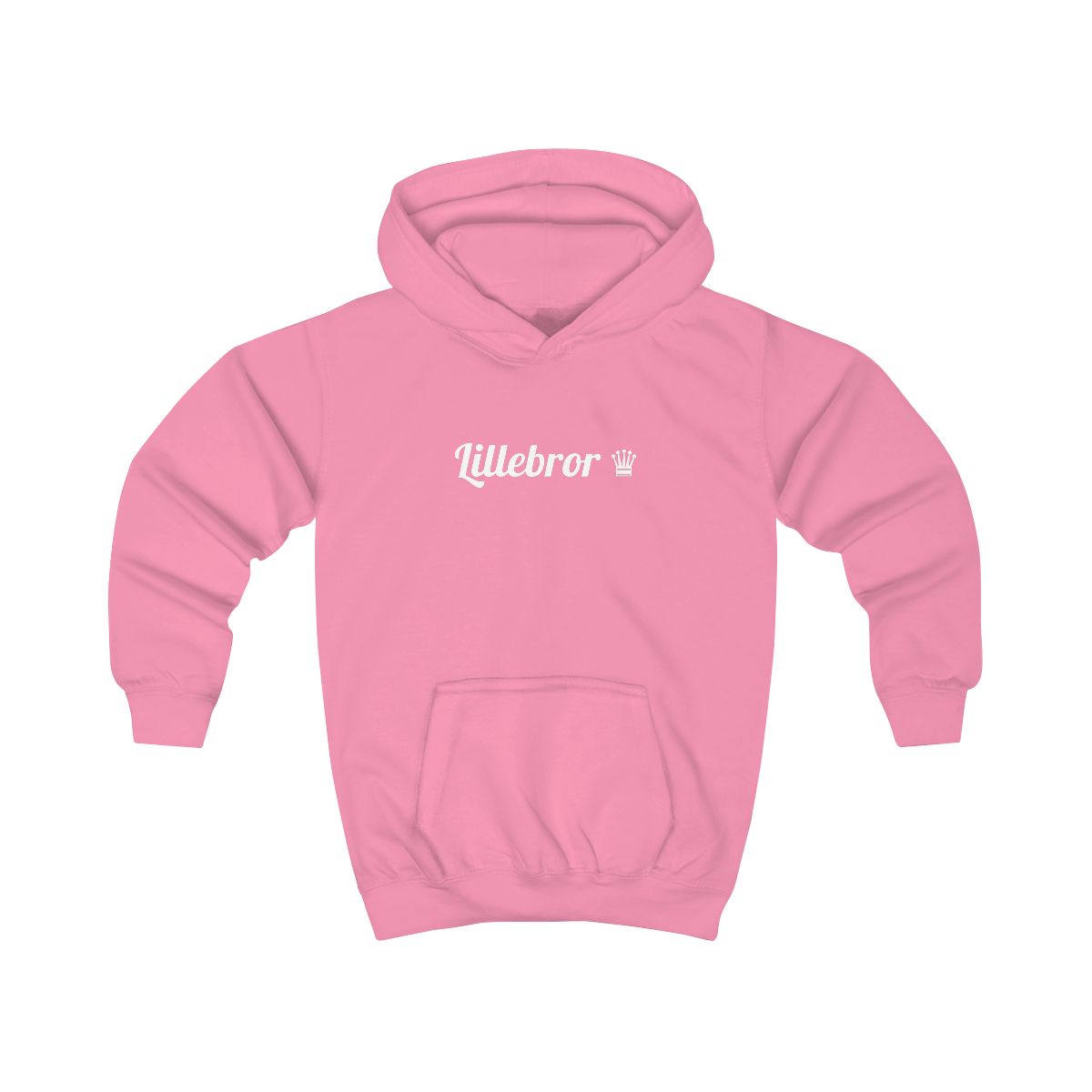 Lillebror ♛ hoodie barn – Candyfloss Pink