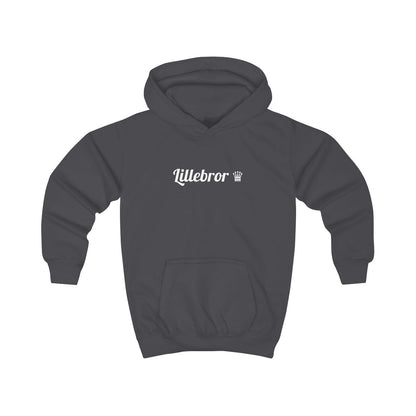 Lillebror ♛ hoodie barn – Kolgrå