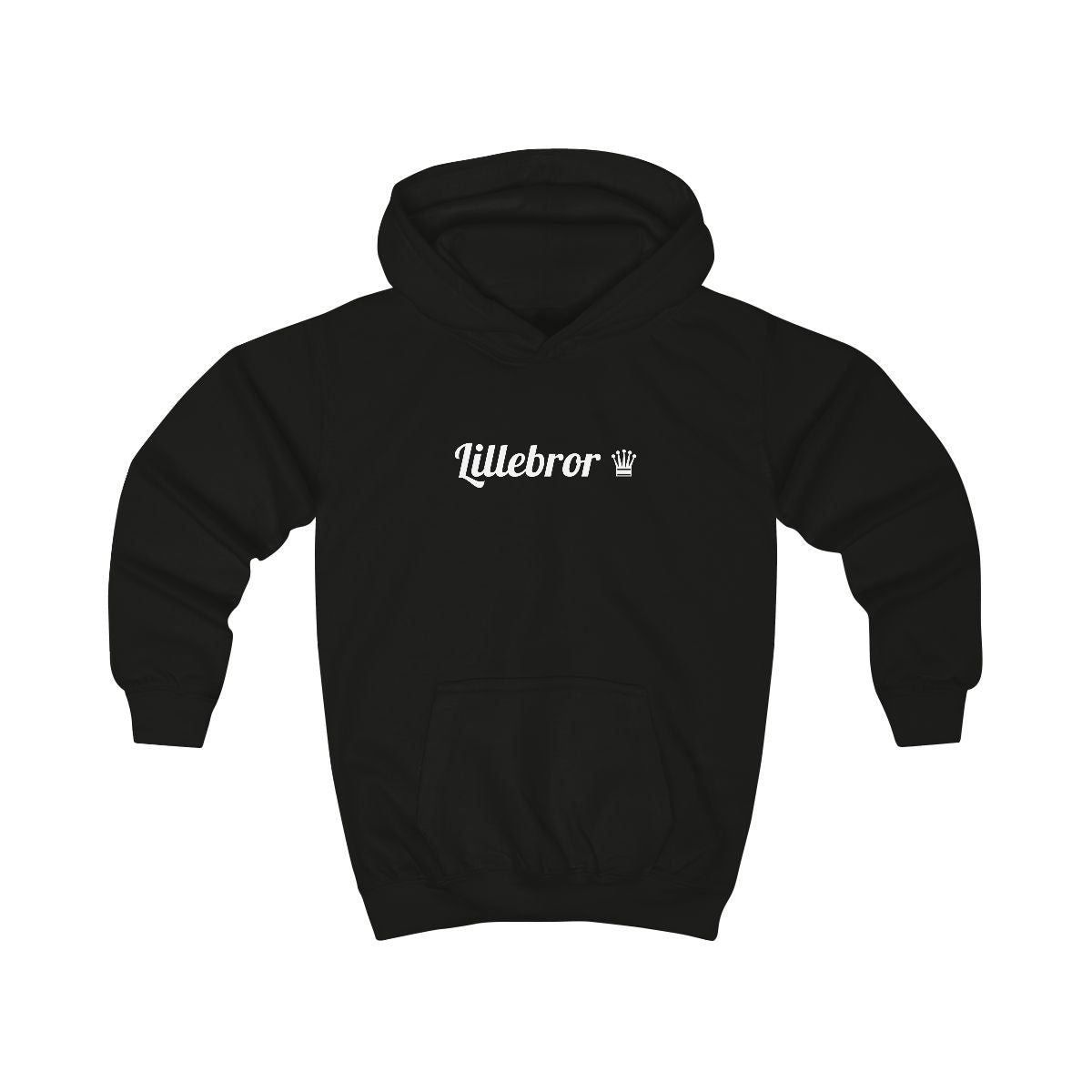 Lillebror ♛ hoodie barn – Kolsvart