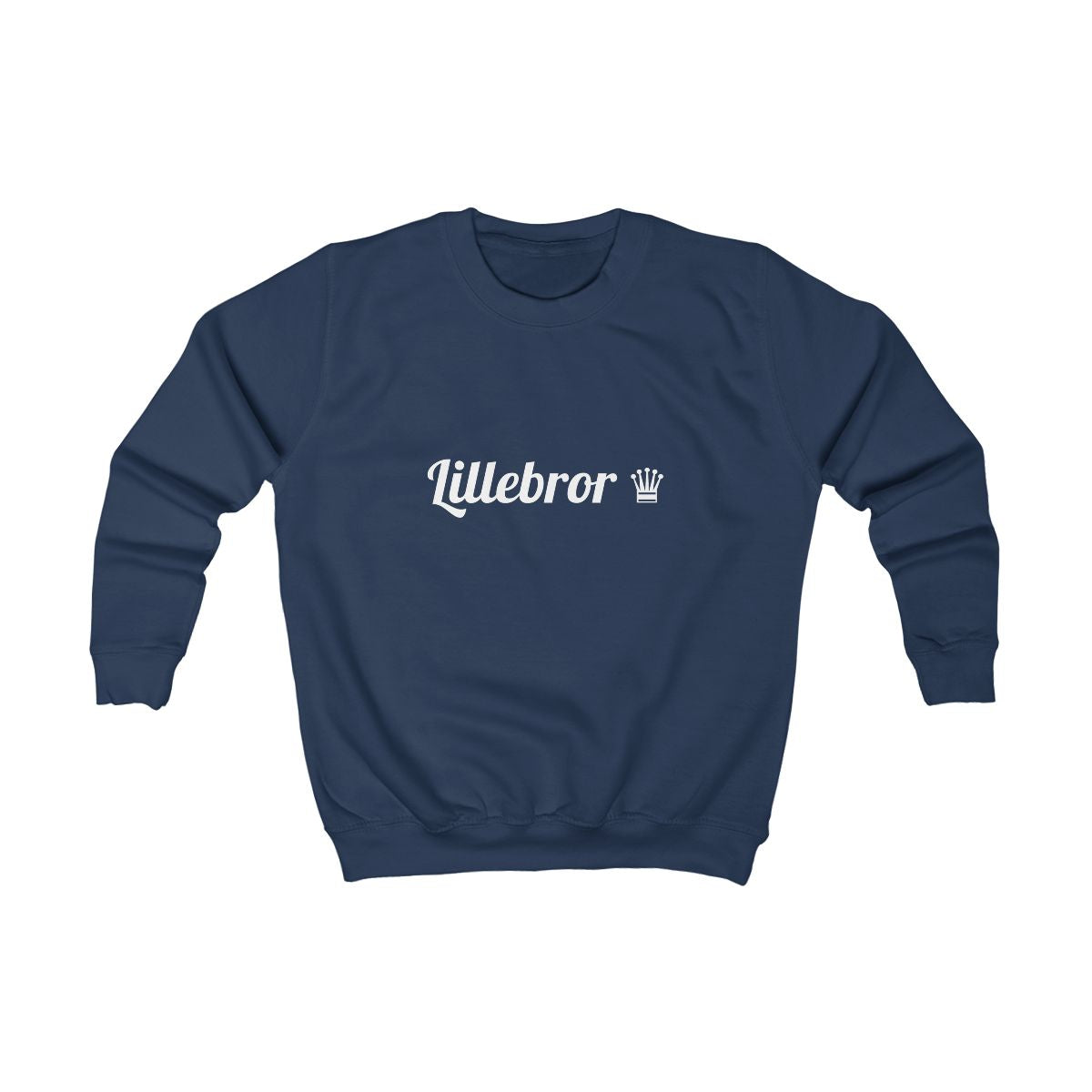 Lillebror ♛ sweatshirt barn – Oxford-marinblå