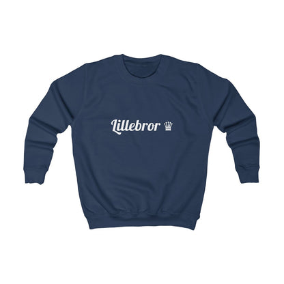 Lillebror ♛ sweatshirt barn – Oxford-marinblå