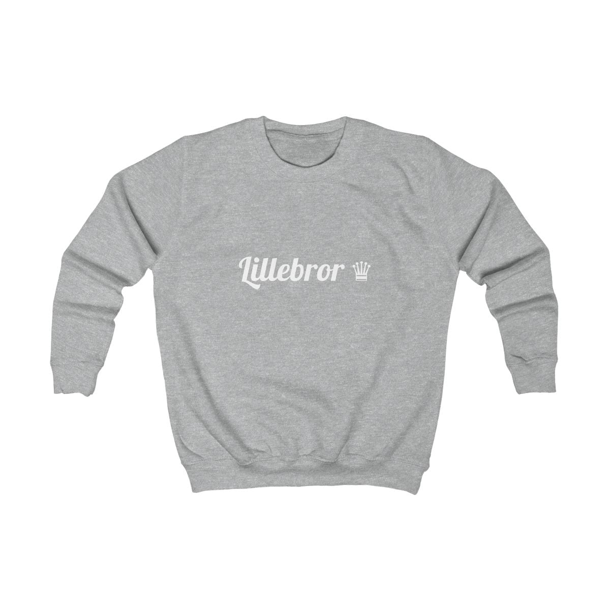 Lillebror ♛ sweatshirt barn – Gråmelerad