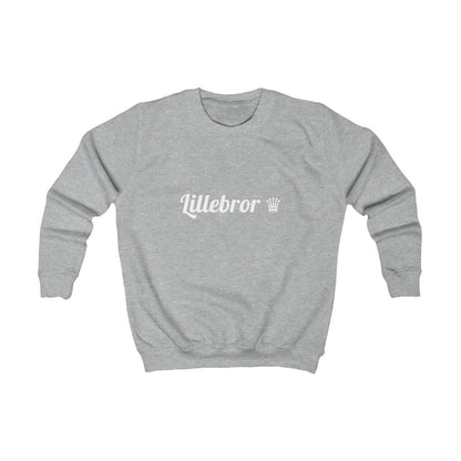 Lillebror ♛ sweatshirt barn – Gråmelerad