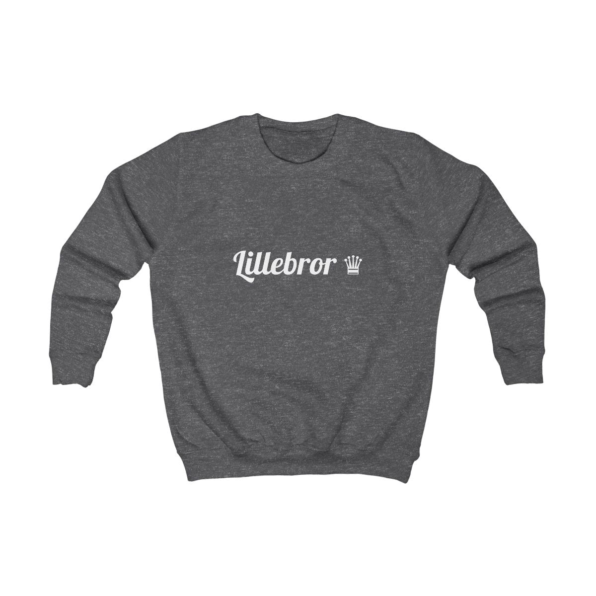 Lillebror ♛ sweatshirt barn – Kolgrå