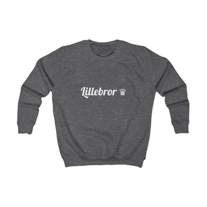 Lillebror ♛ sweatshirt barn – Kolgrå
