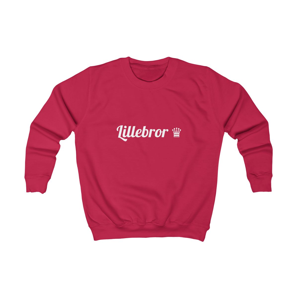 Lillebror ♛ sweatshirt barn – Eldröd