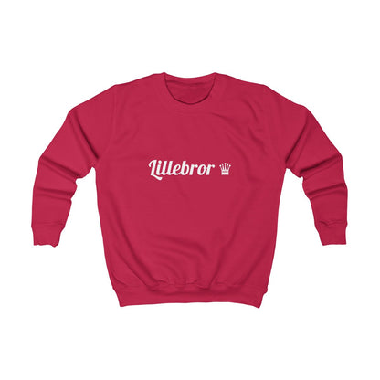 Lillebror ♛ sweatshirt barn – Eldröd