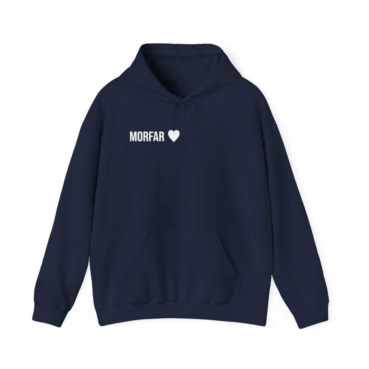 Morfar ♥ hoodie vuxen – Marinblå