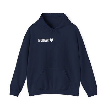 Morfar ♥ hoodie vuxen – Marinblå
