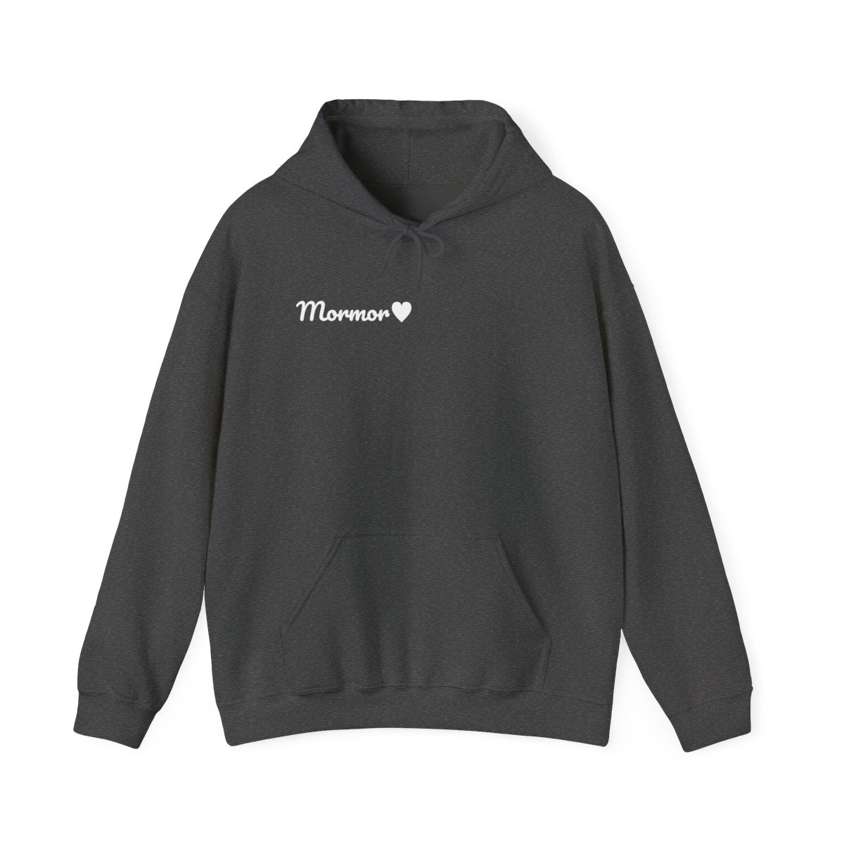 Mormor♥ hoodie vuxen – Mörk gråmelerad