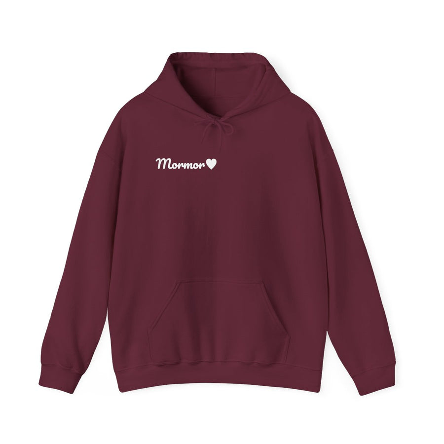 Mormor♥ hoodie vuxen – Vinröd