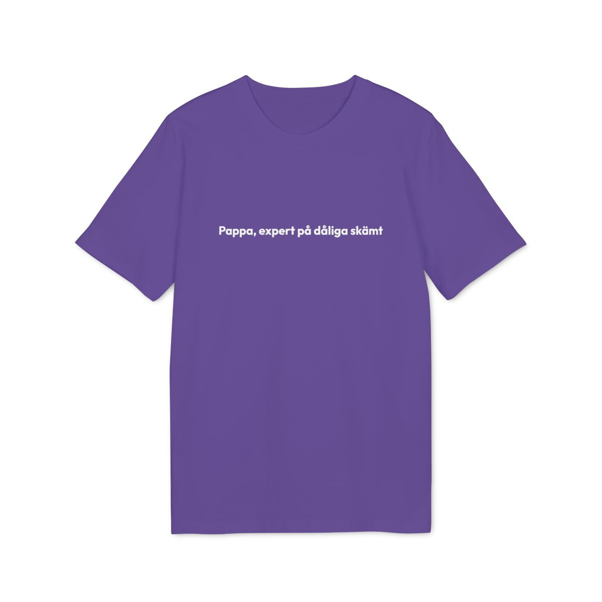 Pappa, expert på dåliga skämt t-shirt premium – Lila
