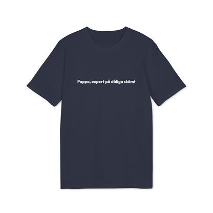 Pappa, expert på dåliga skämt t-shirt premium – Marinblå