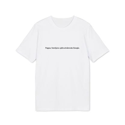 Pappa, familjens självutnämnda Google. t-shirt premium – Vit
