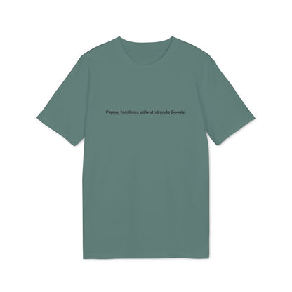 Pappa, familjens självutnämnda Google. t-shirt premium – Grön