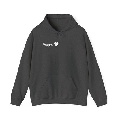Pappa ♥ hoodie vuxen – Mörk gråmelerad