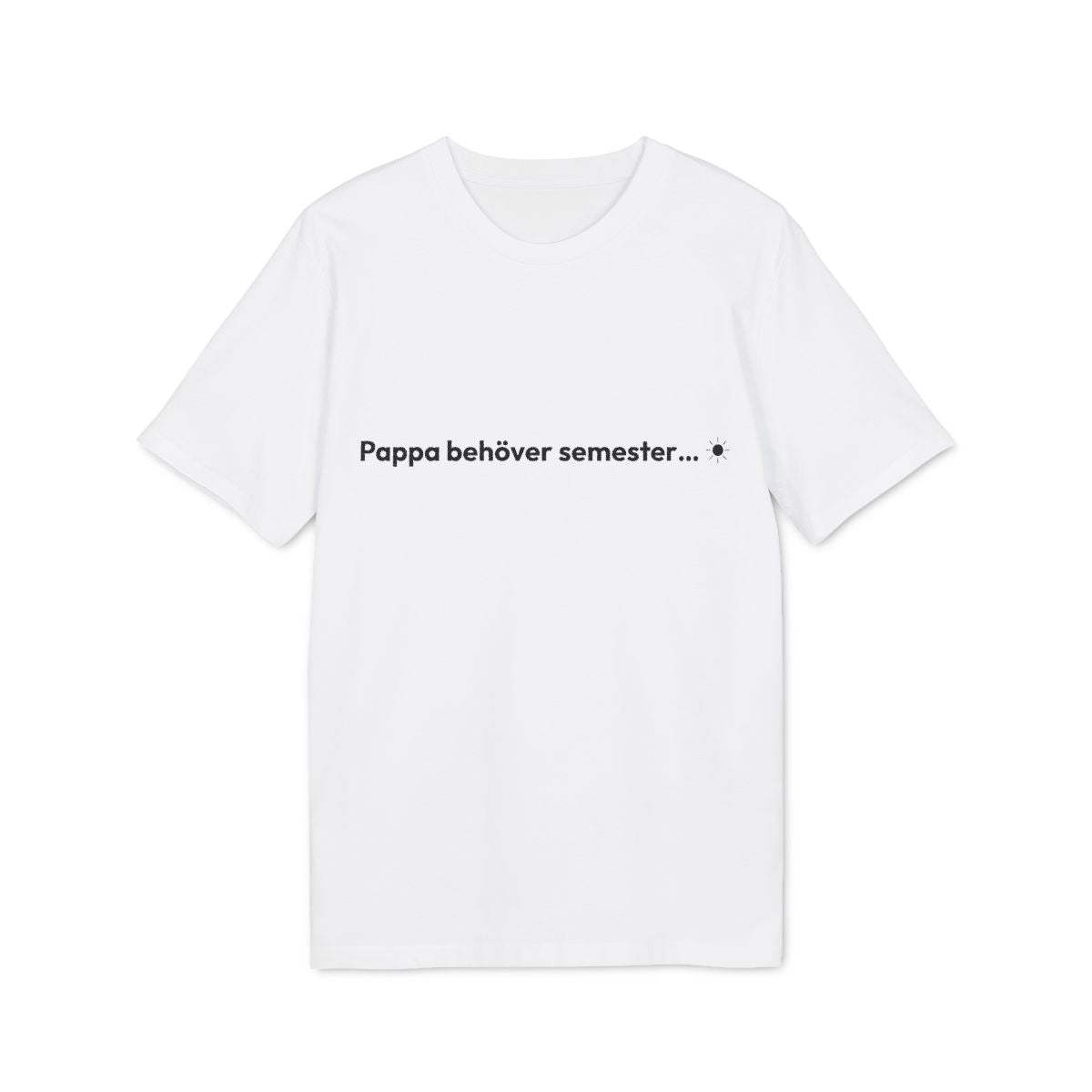 Pappa semester t-shirt premium – Vit