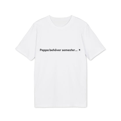 Pappa semester t-shirt premium – Vit
