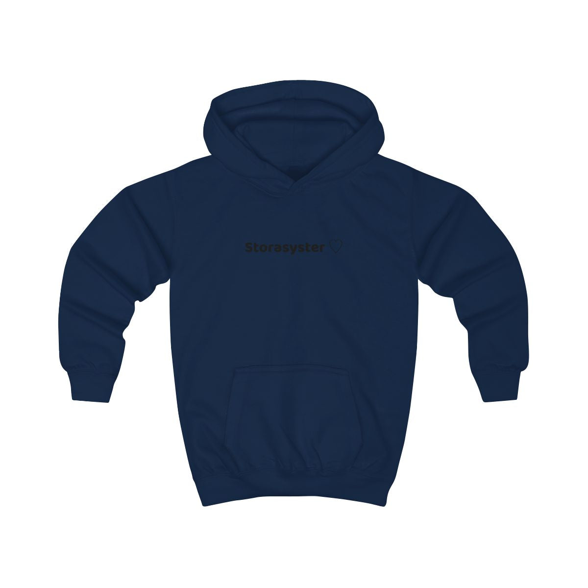 Storasyster ♡ hoodie barn – Oxford-marinblå