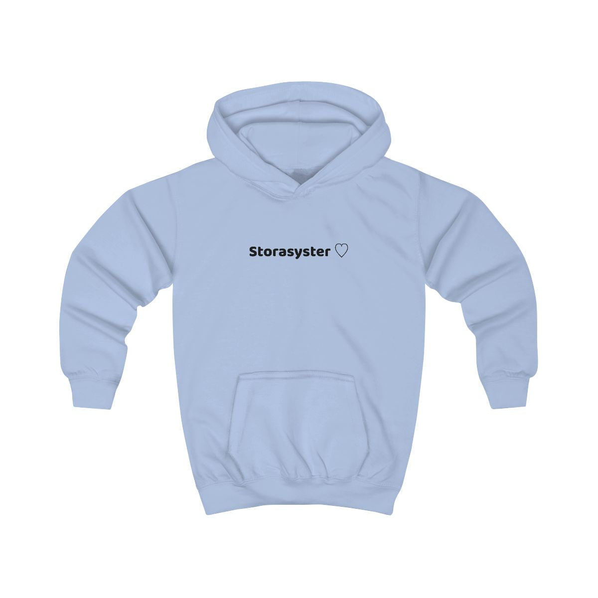 Storasyster ♡ hoodie barn – Himmelsblå