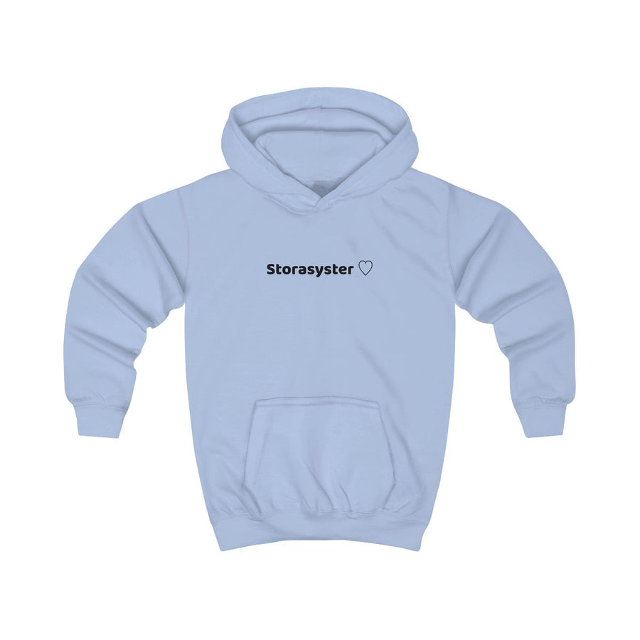 Storasyster ♡ hoodie barn – Himmelsblå