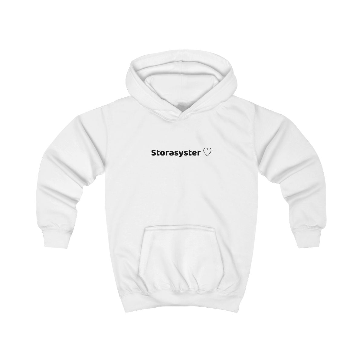 Storasyster ♡ hoodie barn – Arktisk vit