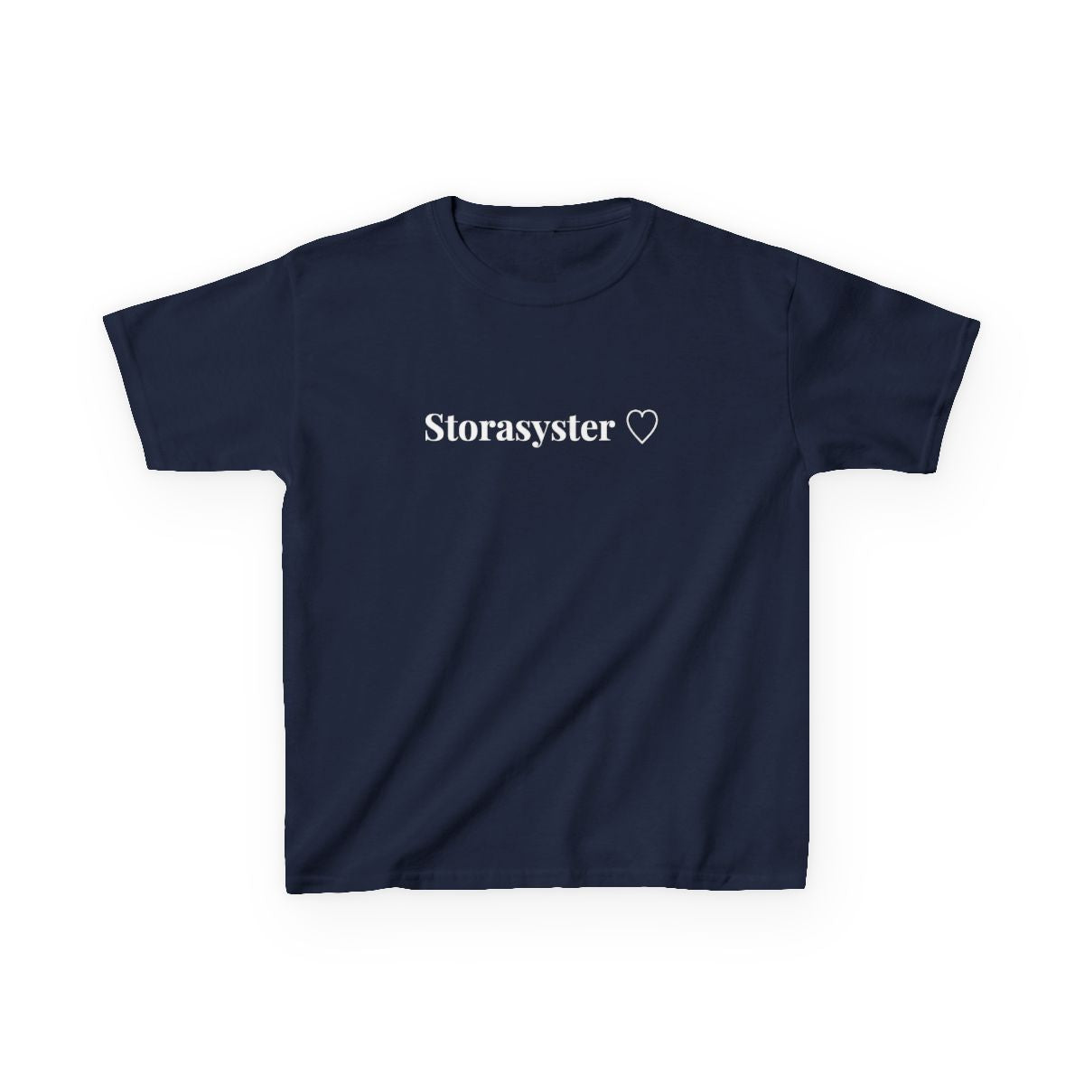 Storasyster t-shirt barn – Marinblå